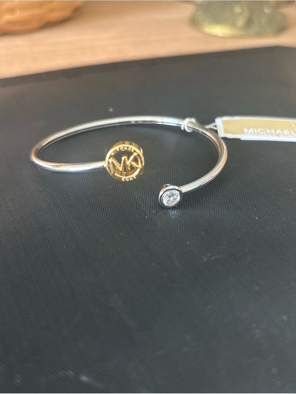 Michael Kors Two-Tone Open Cuff Bracelet - Gold & Silver NWT